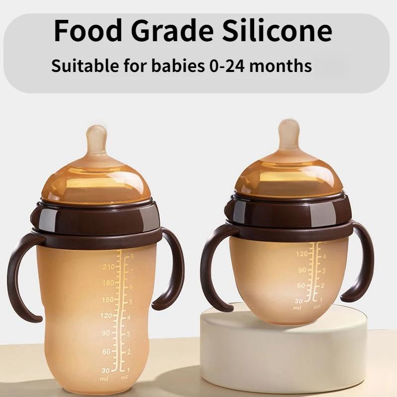 Baby Food Glass Jars - 150/250ML Newborn Baby Bottles Silicone BPA