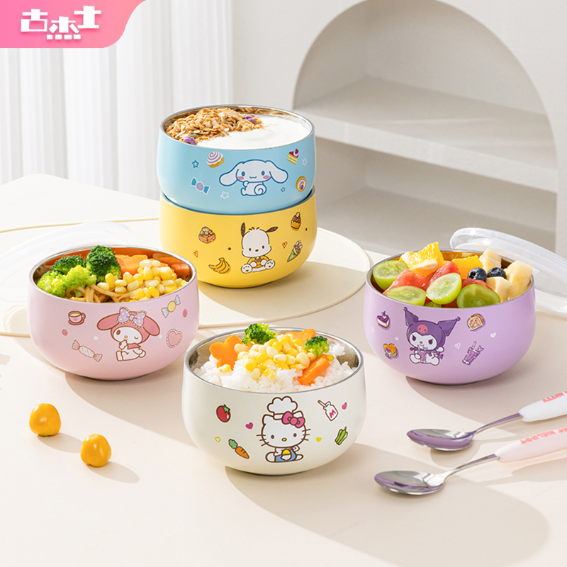 Baby Food Containers Glass - For Sanrio Hello Kitty Children Rice