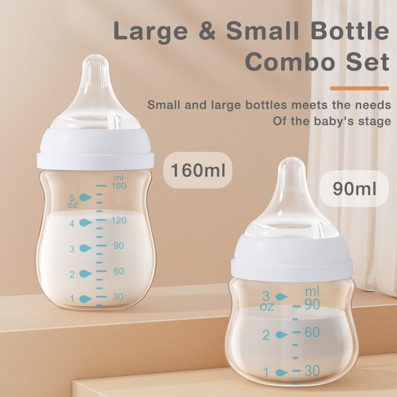 Baby Food Containers Glass - 2pcs/set New Glass Newborn Baby Bottle