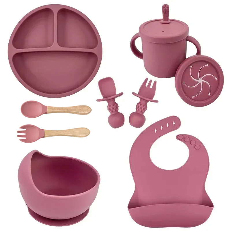 Baby Food Tracker - Food Grade Silicone Child Dish Set