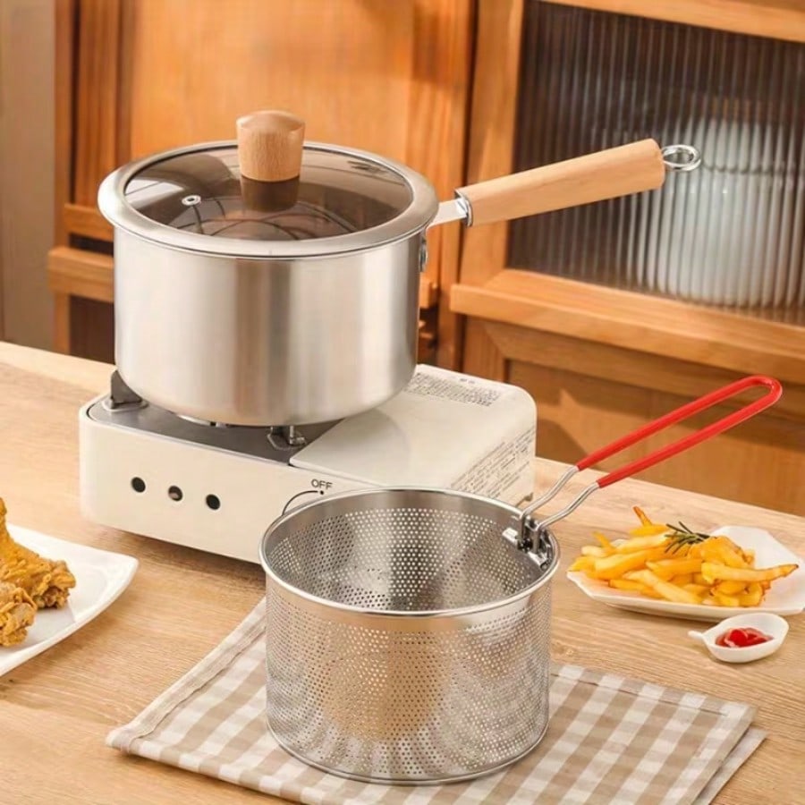 Baby Kitchen Food - Stainless Steel Deep Frying Pot Mini