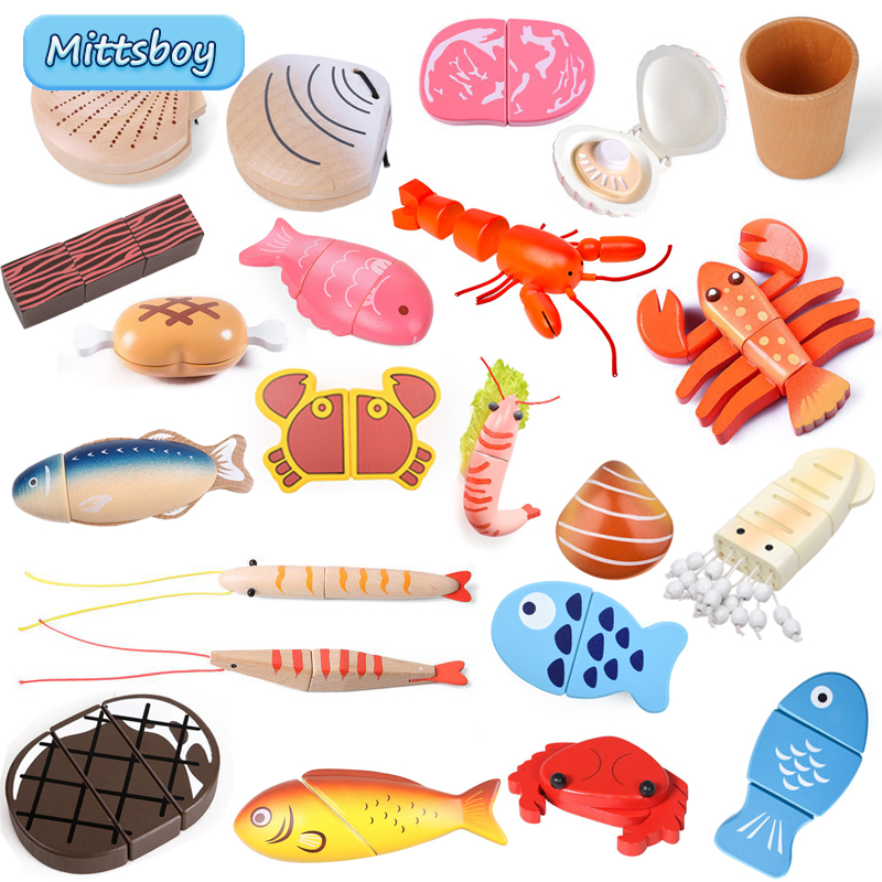 Baby Food Shrimp - Mới Montessori Mô Phỏng Động Vật