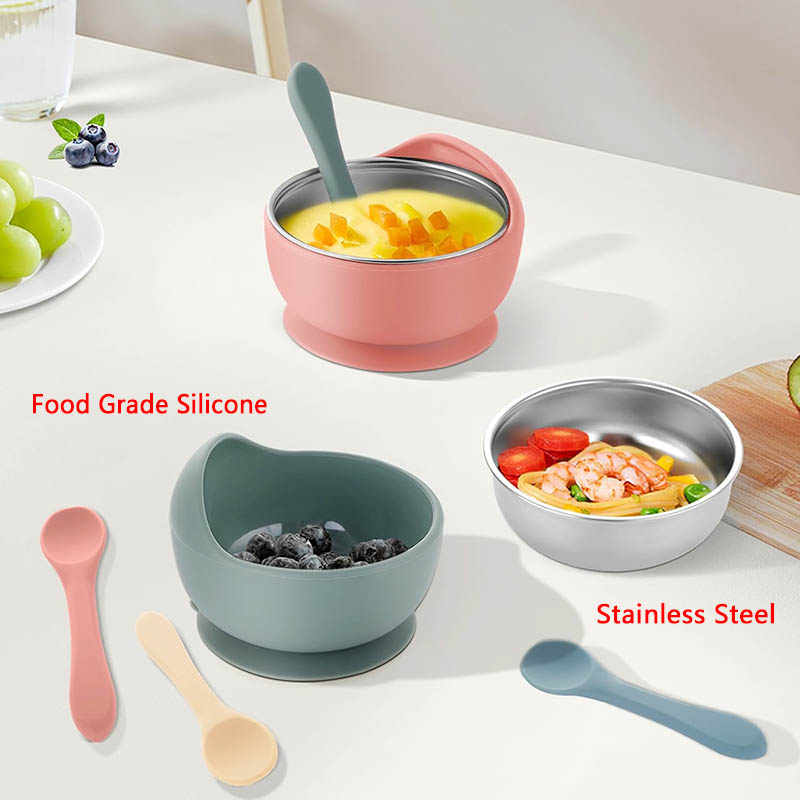3Pcs Set Baby Feeding Bowl Wit - đánh giá và giá Baby Kitchen Food