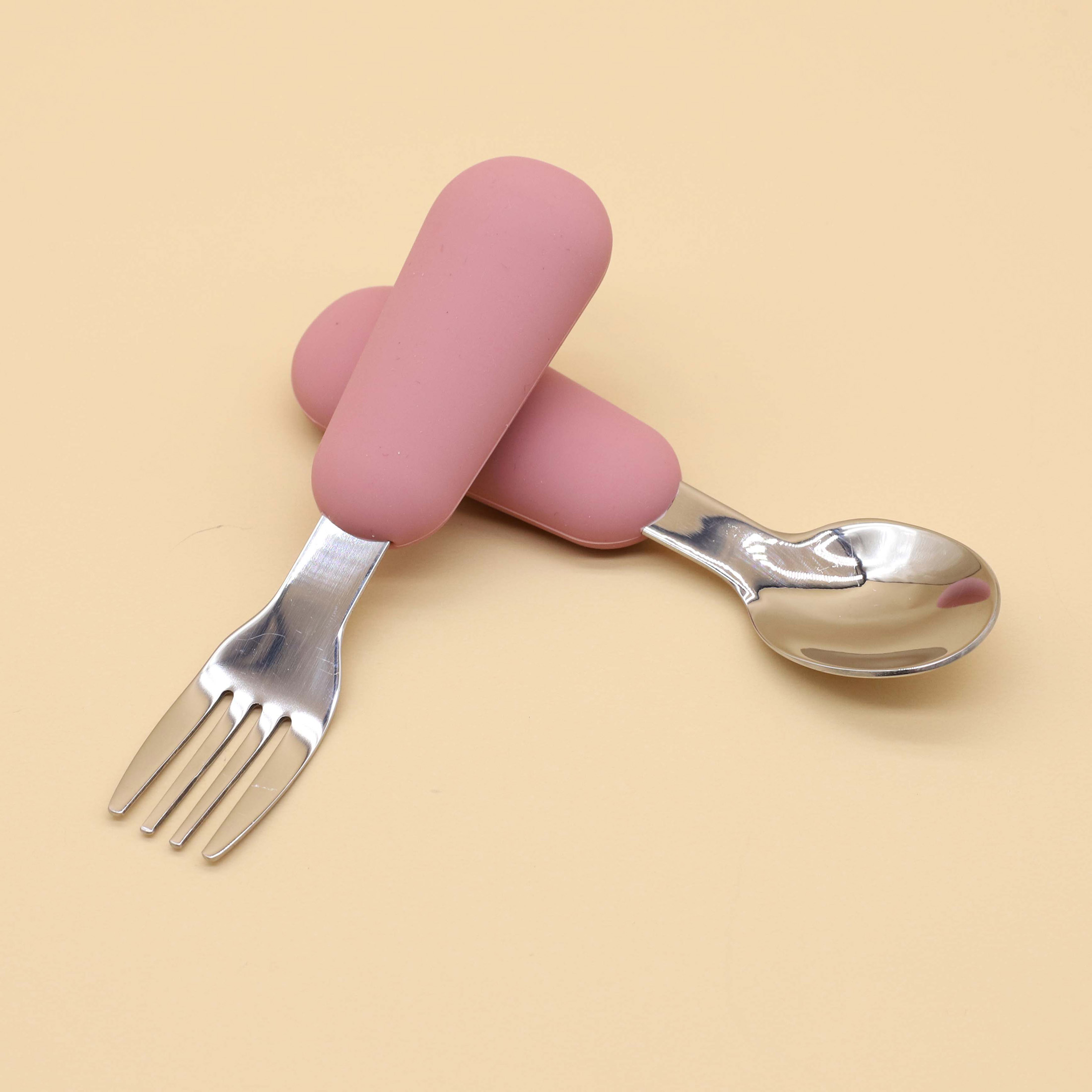 Silicone stainless steel spoon - đánh giá và giá Baby Kitchen Food