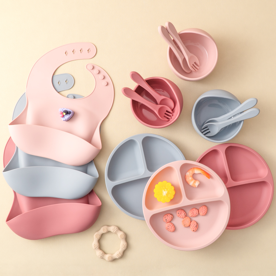 5Pcs Baby Silicone Feeding Set - đánh giá và giá Baby Food Tracker