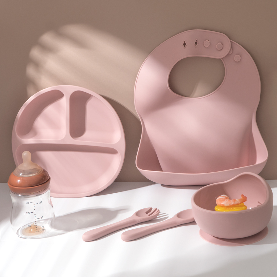 5Pcs Baby Silicone Feeding Set - đánh giá và giá Baby Food Tracker