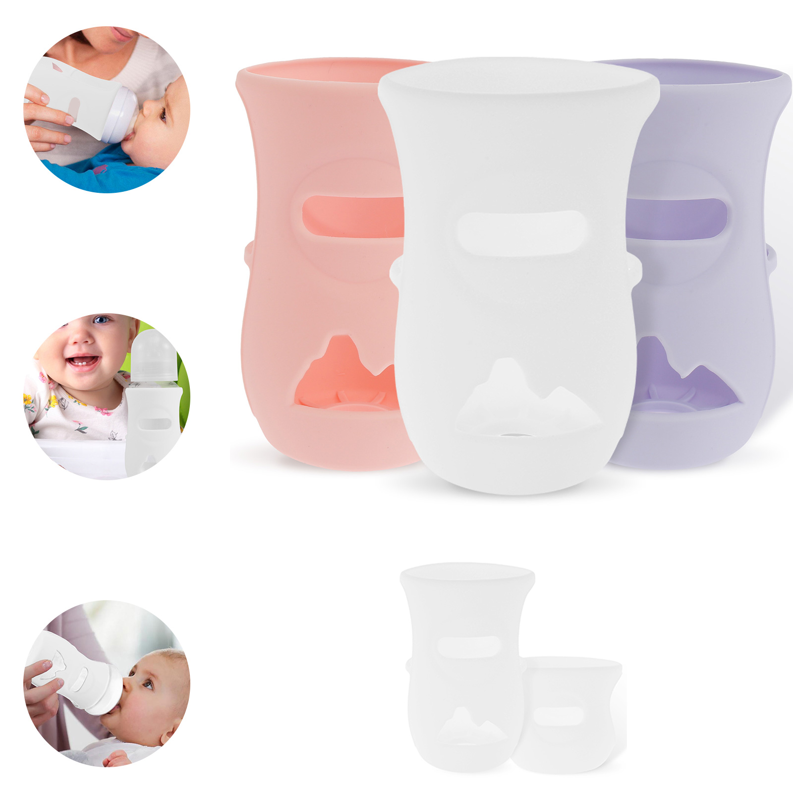 Silicone Sleeves Silicone Baby - đánh giá và giá Baby Food Containers Glass