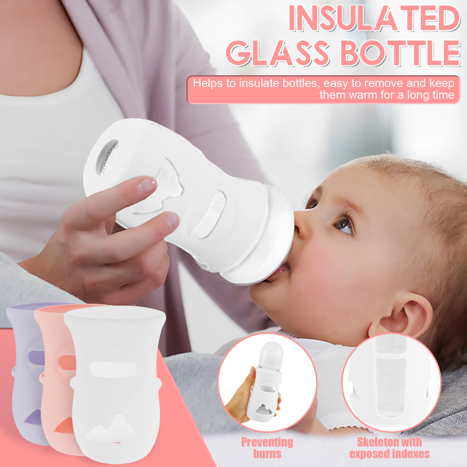 Silicone Sleeves Silicone Baby - đánh giá và giá Baby Food Containers Glass