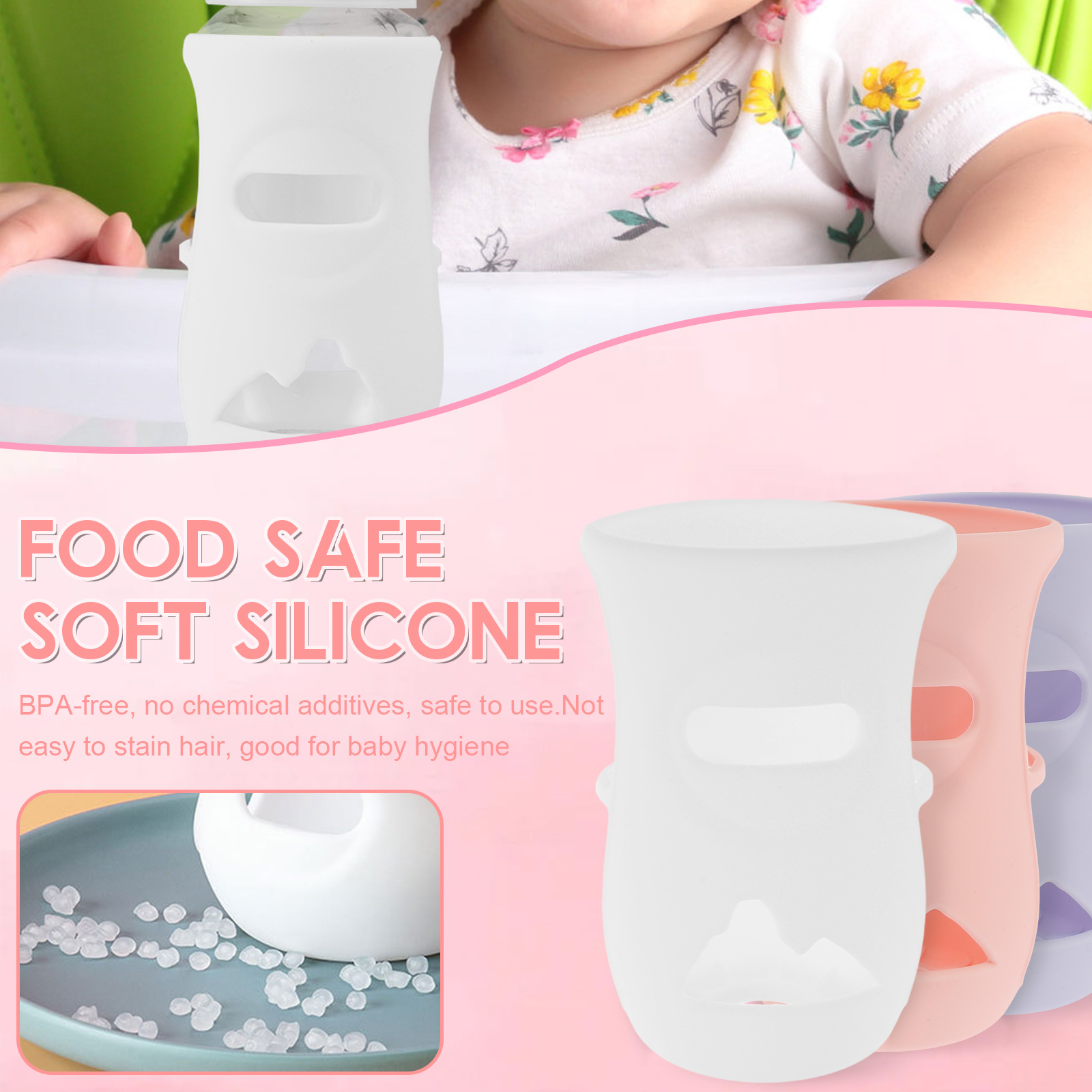 Silicone Sleeves Silicone Baby - đánh giá và giá Baby Food Containers Glass