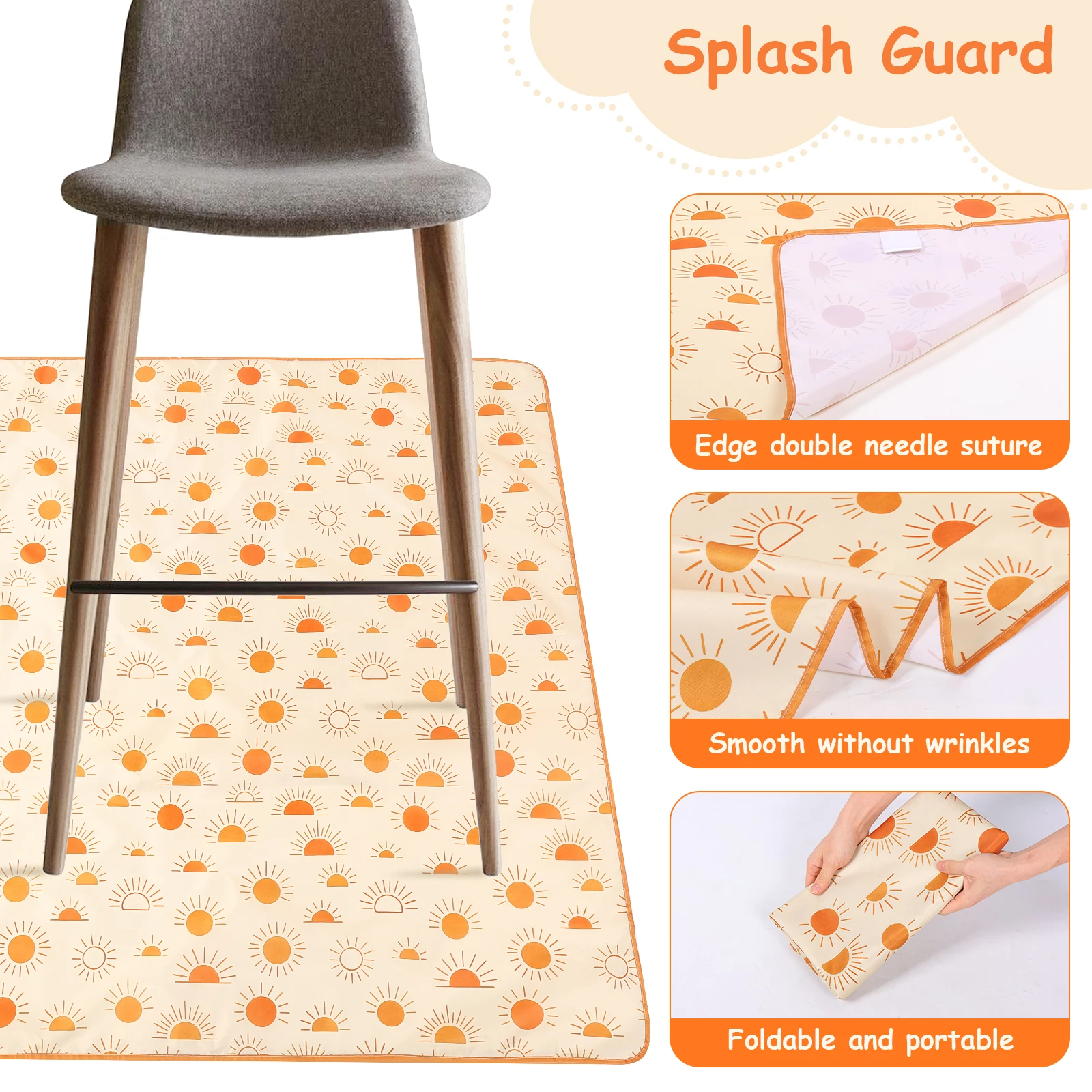 Baby High Chair Splat Mat Dini - đánh giá và giá Highchair Splash Mat