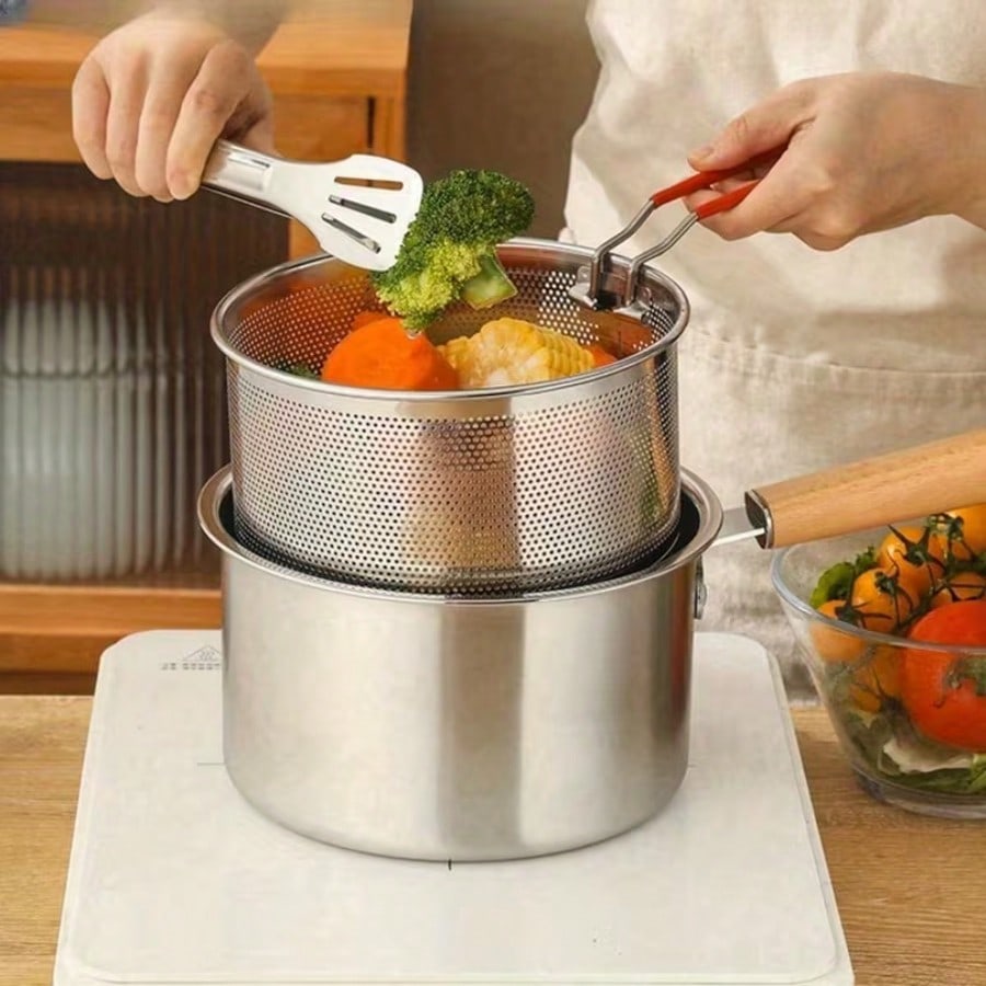Stainless Steel Deep Frying Po - đánh giá và giá Baby Kitchen Food