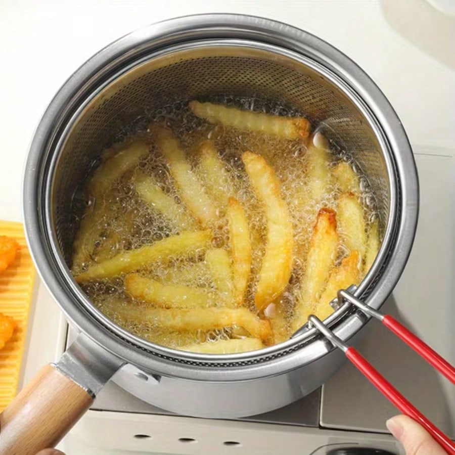 Stainless Steel Deep Frying Po - đánh giá và giá Baby Kitchen Food