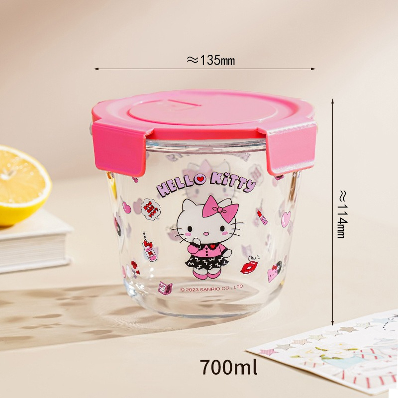 Sanrio's new Hello Kitty glass - đánh giá và giá Baby Food Containers Glass