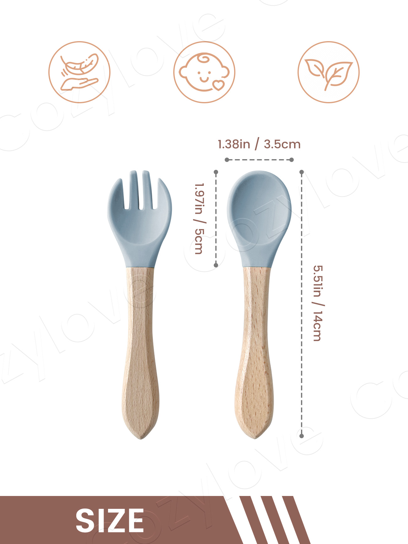 Baby Silicone Fork Spoon Set,  - đánh giá và giá Baby Kitchen Food
