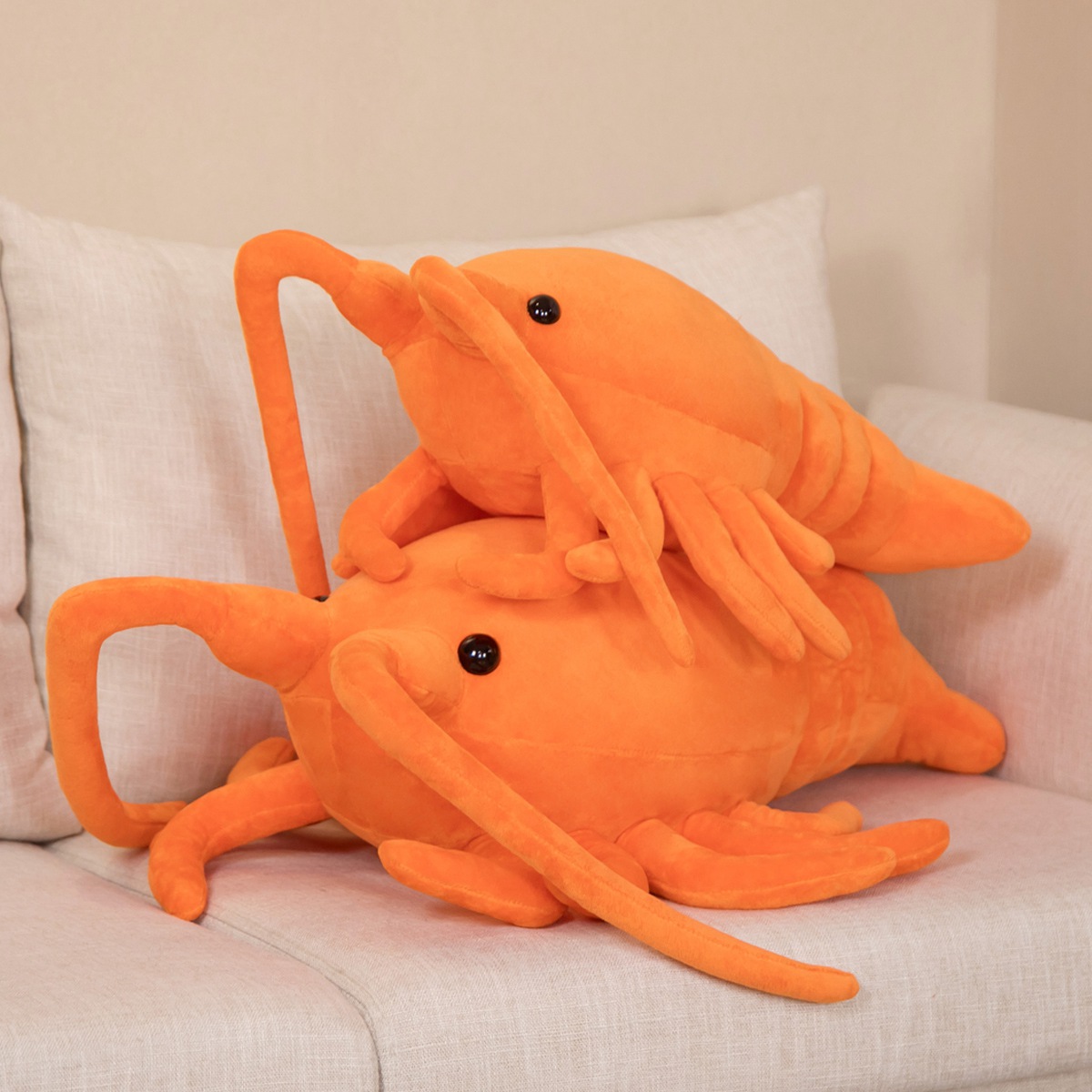 50-65Cm Sáng Tạo Mô Phỏng Tôm  - đánh giá và giá Baby Food Shrimp