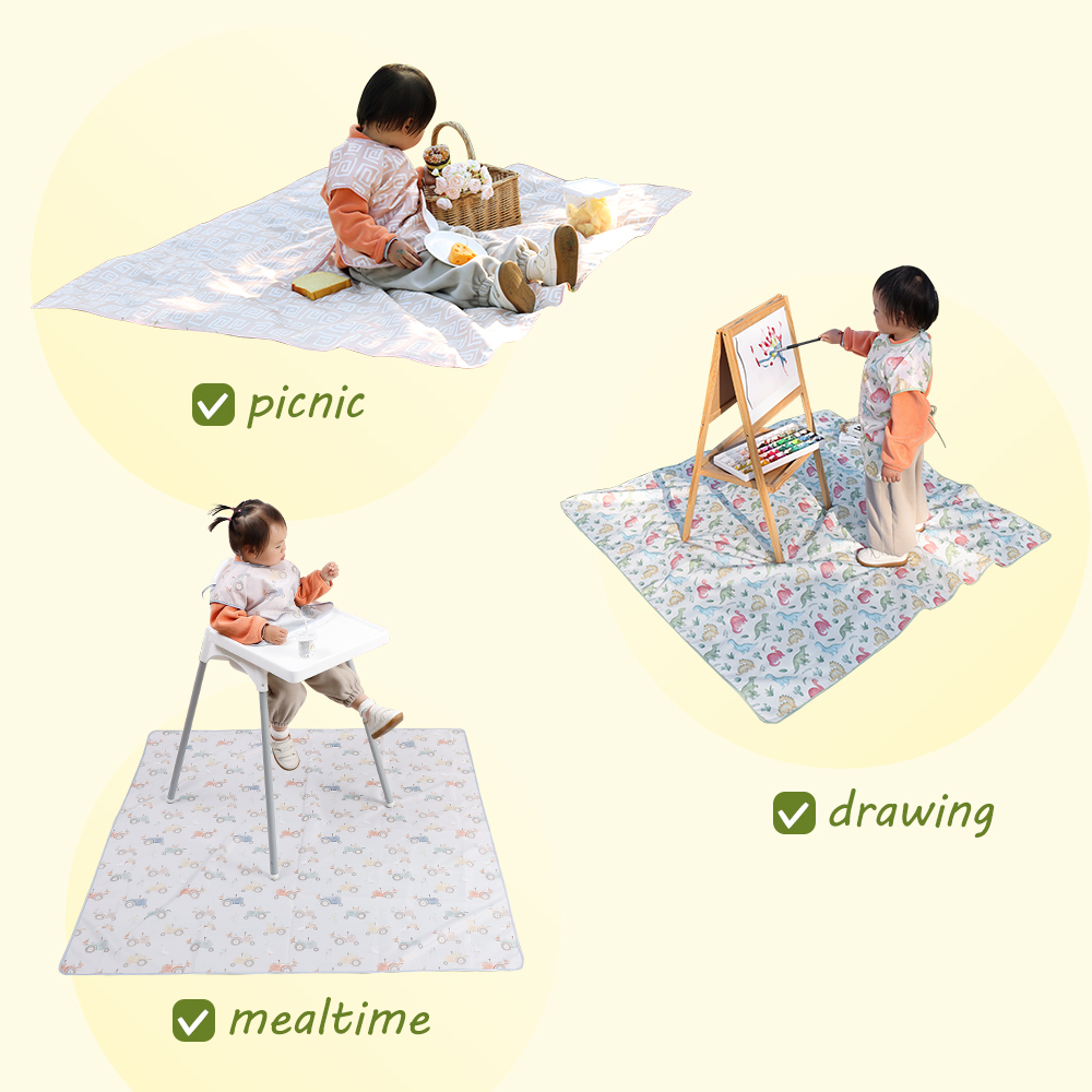 HappyFlute New Fashion Print 1 - đánh giá và giá Highchair Splash Mat